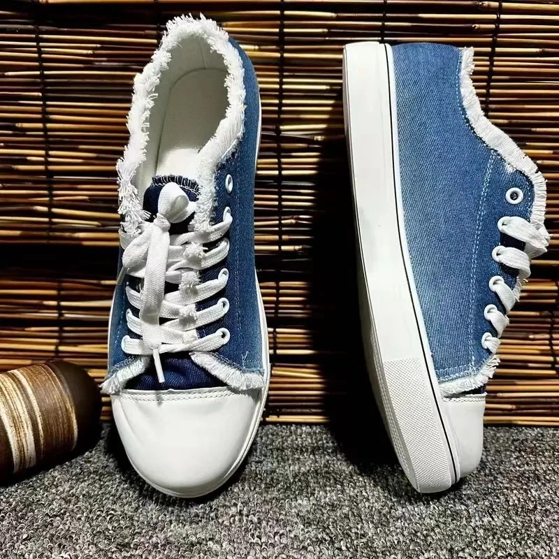 Floral Skull Canvas Shoes 2024 Spring Autumn Women Large Size Flat Sneakers Female Lace-up Shoes Casual Vulcanized Shoes Zapatos