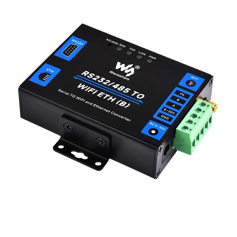 AK51-Waveshare Convertitore server seriale di livello industriale da RS232/485 a Wifi e Ethernet, da Ethernet a Wifi, gateway MQTT, seriale P