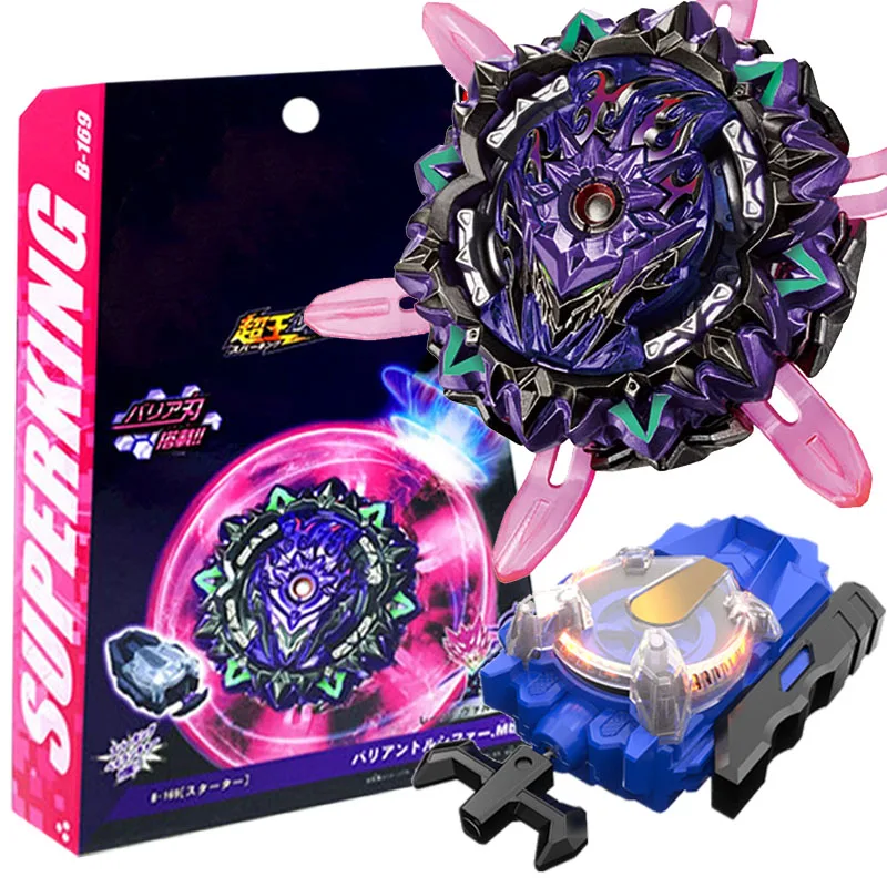 Box Set B-169 Variant Lucifer Super King B169 Spinning Top with Spark Launcher Box Kids Toys for Children