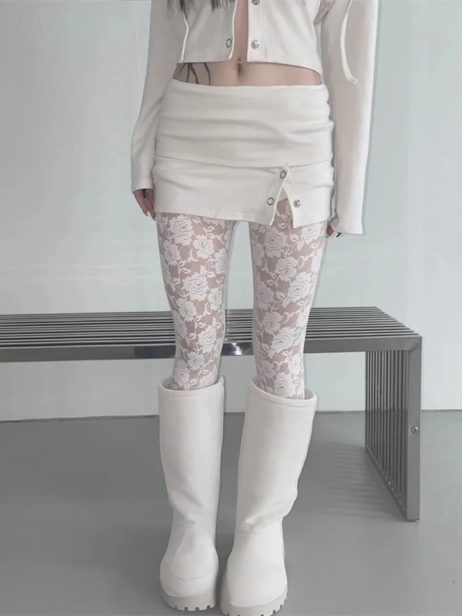 

Street Sle ort Skirt Button Side Design Bodycon Anti-Light Sexy Girl Spring High Waist Other Material Skirt