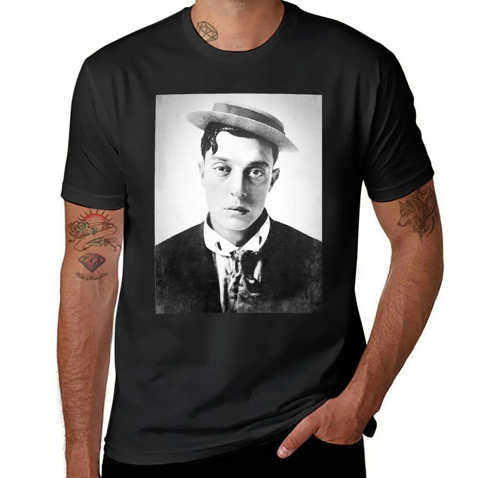 Buster Keaton - BW Vintage - D1 T-Shirt plain vintage vintage clothes mens t shirts