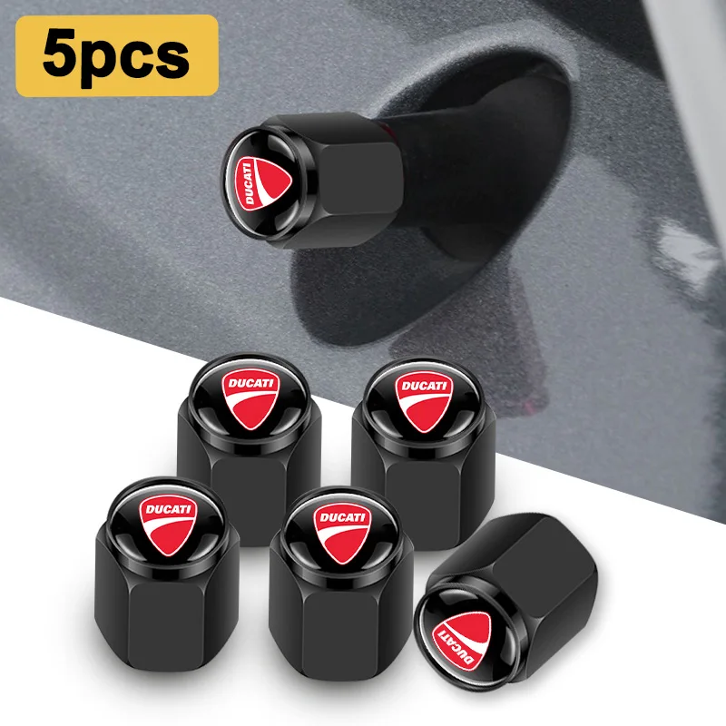 5pcs Motorcycle Wheel Tire Styling Tire Valve Air Nut Cover For Ducati Monster 696 796 797 821 Panigale V4 Scrambler Accessories