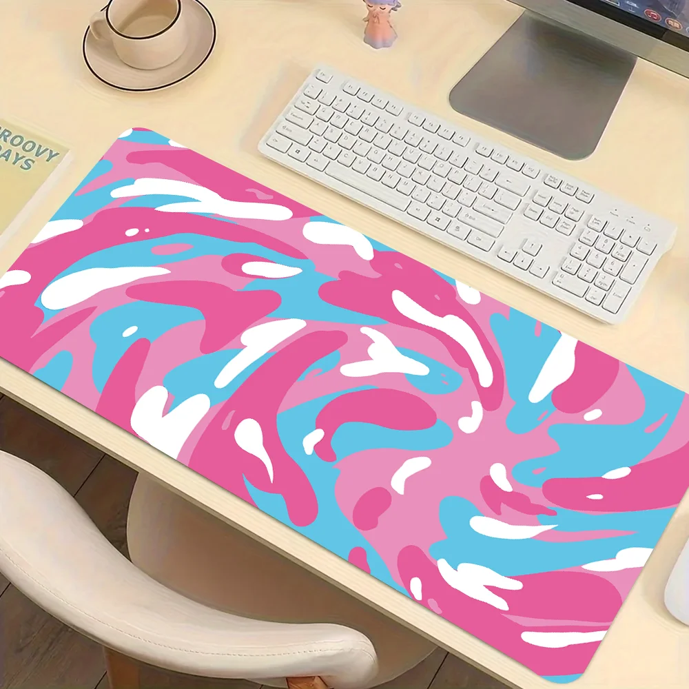 Pink Strata Liquid Mouse Pad Desk Mouse Pad Cute HD Desk Pad Extended Gaming Keyboard Mats Large XXL Gamer Mousepad 100x50
