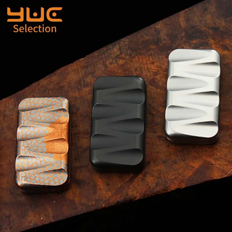 YUC Fingertips Slider Stress Relief Toy Edc Fidget Titanium Antistress Skills Square Wave Kinetic Toy Fun For Adults Christmas