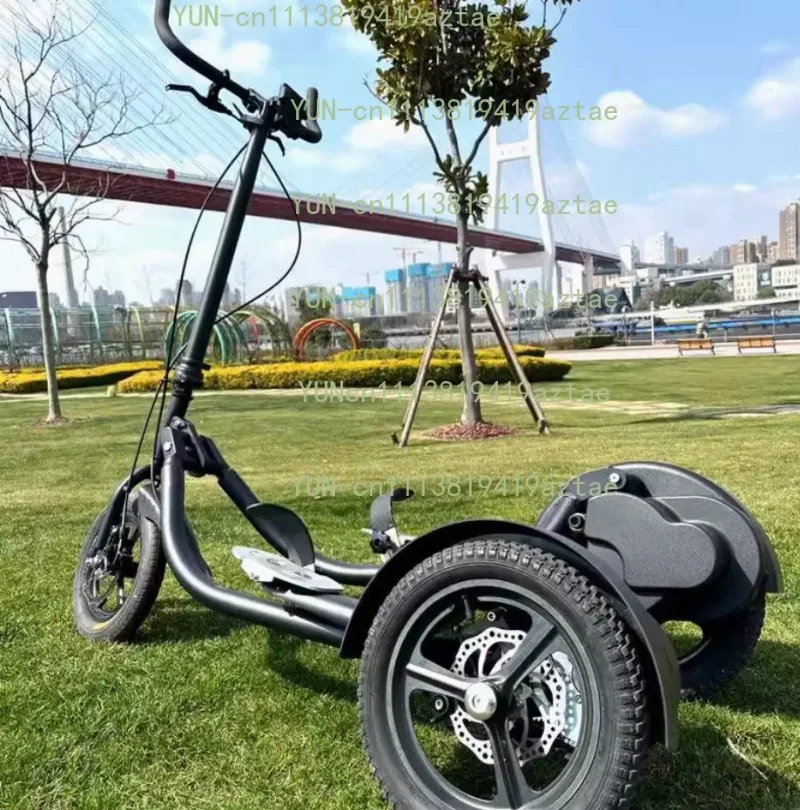 Foldable Upright Step Exercise Bike, 3‑Wheel Pedal Fitness Bike for Home Gym, Internet Celebrity Home Workout Equipment