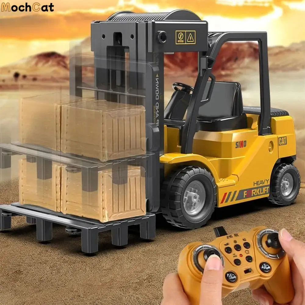 

Creative Remote Control Forklift Light Music Spray Function Remote Control Forklift Truck 11 Way 1:24 Engineering Vehicle