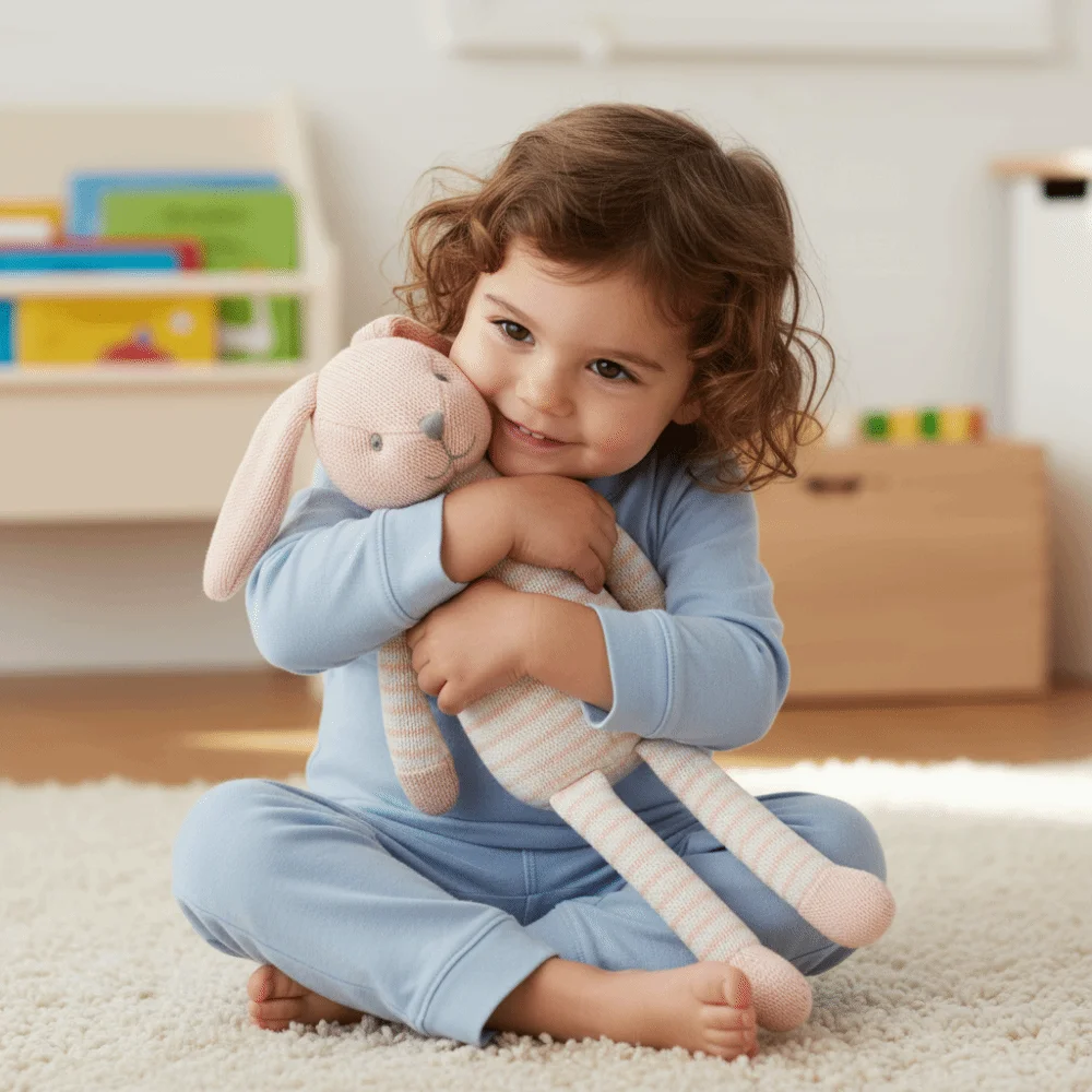 Long-legged Rabbit Soft Long Ears Children Soothing Rabbit Cartoon Style Cute Design Nordic Style Sleeping Mate