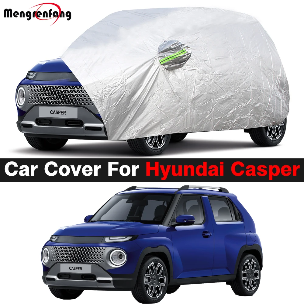 

Full Car Cover Outdoor Auto Anti-UV Sun Shade Rain Snow Scratch Prevent Windproof Cover For Hyundai Casper 2020-2025