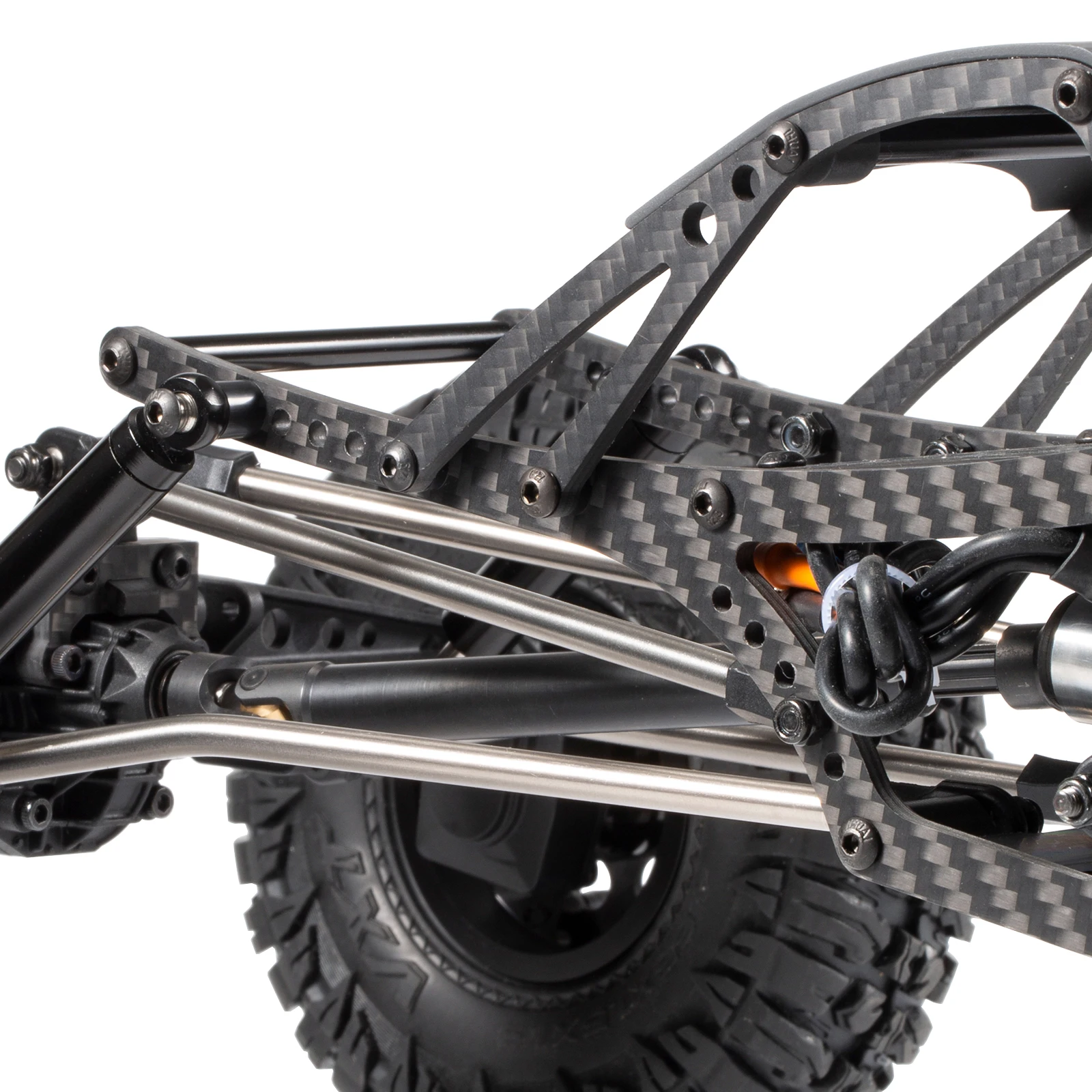 Kit Sasis Sangkar LCG Karbon dan Set Tautan Titanium untuk Poros Portal Axial Capra Sportsman 2.2S Pembuatan Perayap Kelas Super Shafty