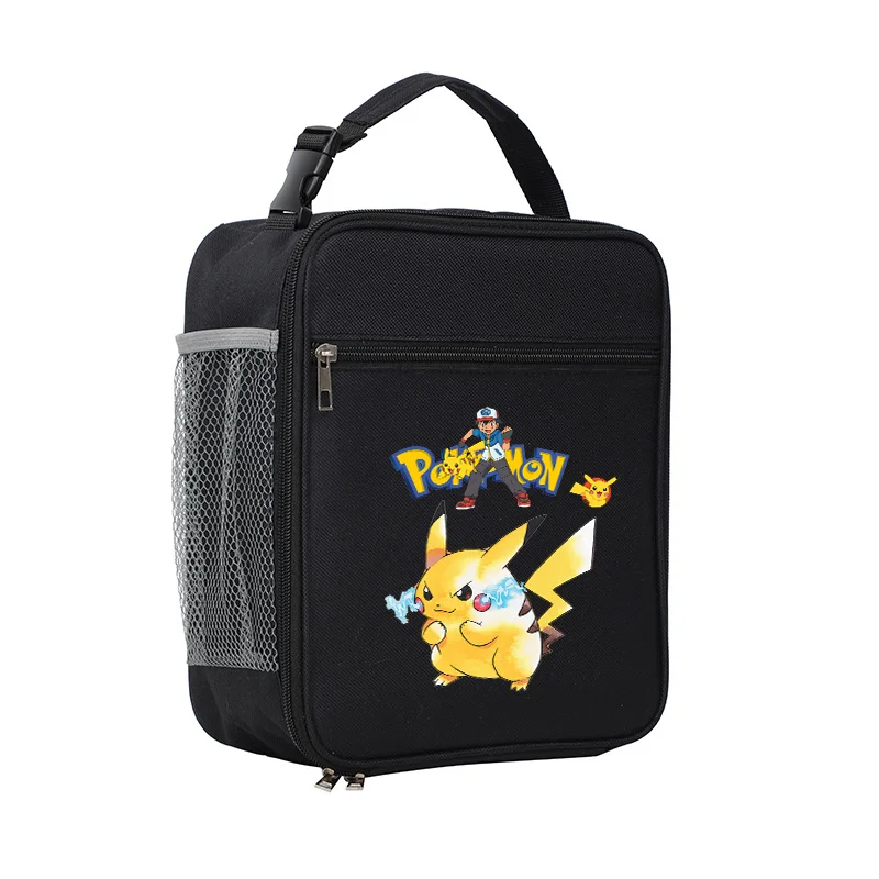Pokemon Pikachu Portable Lunch Cooler Pack Drink Carrier Insulated Bags Folding Insulation Picnic Food Thermal Bag Delivery Box