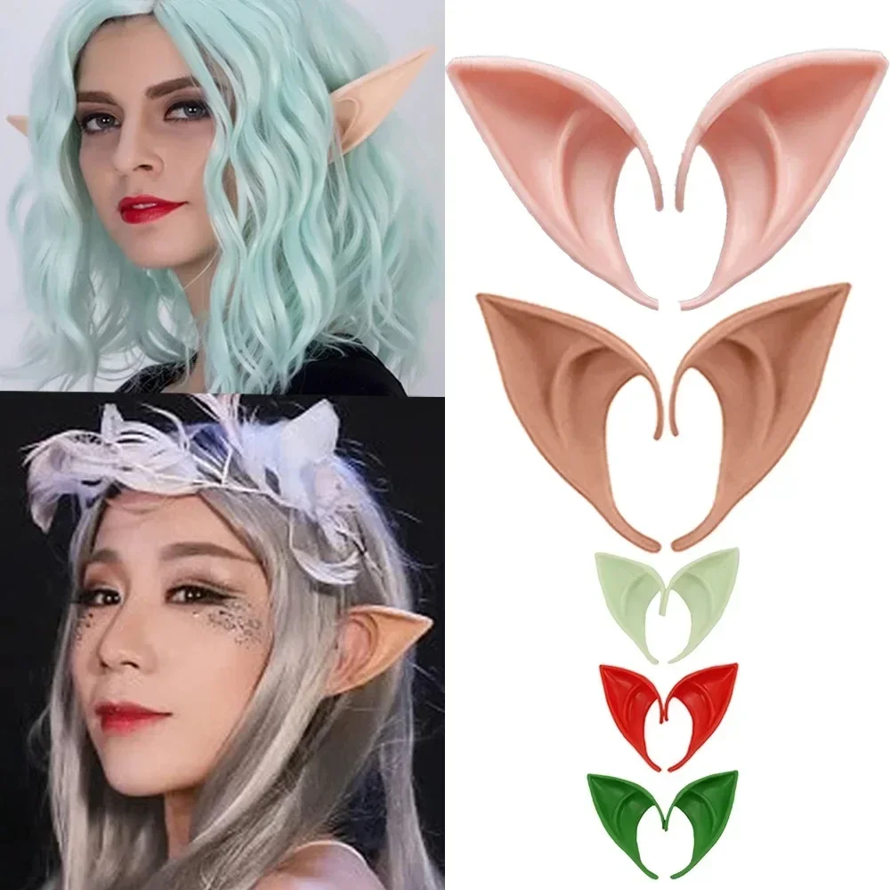 Tanie halloweenowe uszy elfa anioł bożonarodzeniowy sztuczne plastikowe uszy DIY Cosplay kostiumy i akcesoria na imprezę magiczne rekwizyty bal Halloween