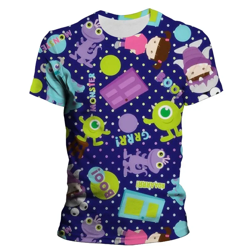 Camiseta de Sully Fur Monsters para niño y niña, camisa de manga corta con estampado 3d, a la moda