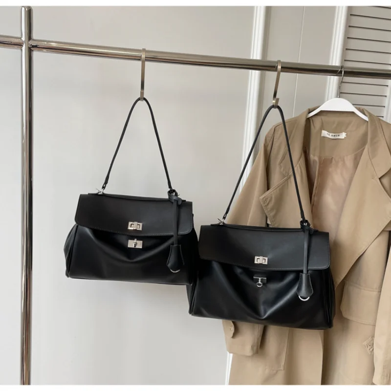Handbags for Woman New Shoulder Bag Tote Leather Black Bag Fashionable High-Quality Handbags Ladies Large Capacity