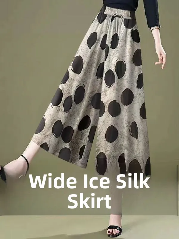 الراقية أمي الحرير الجليد واسعة الساق سبعة أقدام السراويل النسائية الخريف جديد فضفاض رقيقة نسخة الكورية سراويل تقليدية تنورة السراويل النساء #2