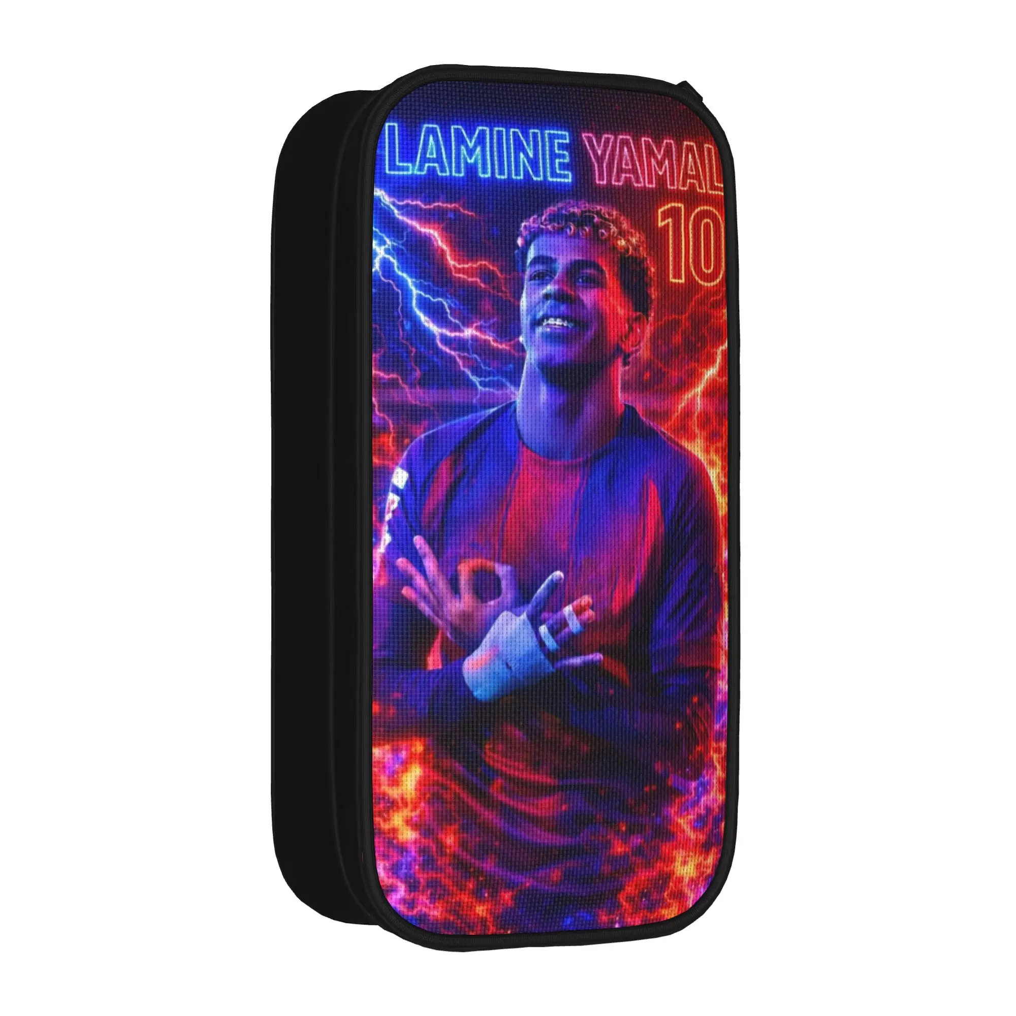Lamine Y-Yamal Pencil Cases Lovely  Football Soccer Pen Holder Bags Student Big Capacity Students School Zipper Pencil Pouch