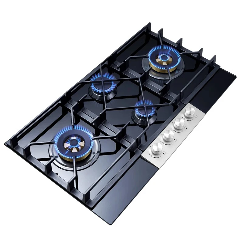 

Four-Eye Gas Stove Double Burner Household Embedded Gas Stove Liquefied Gas Natural Gas Stove 5KW/1.6KW G924P