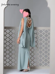 Fortunate Evening Elegant Vintage Sexy Sweet Blue Pearls Backless Customized Formal Occasion Prom Dress Evening Party Gowns