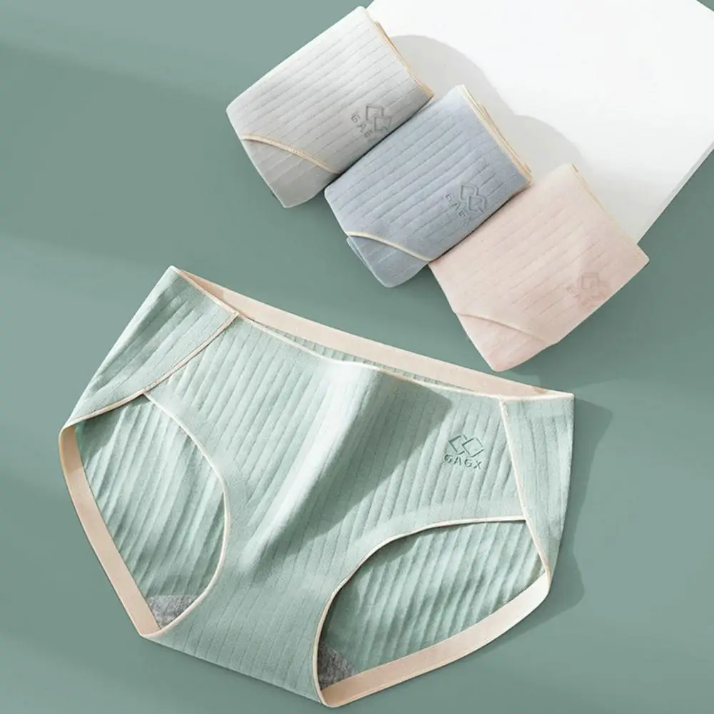 Women Panties Seamless Thin Breathable Cotton Tummy Control Solid Color Soft Intimate Clothes Lady Underwear Briefs Underpants