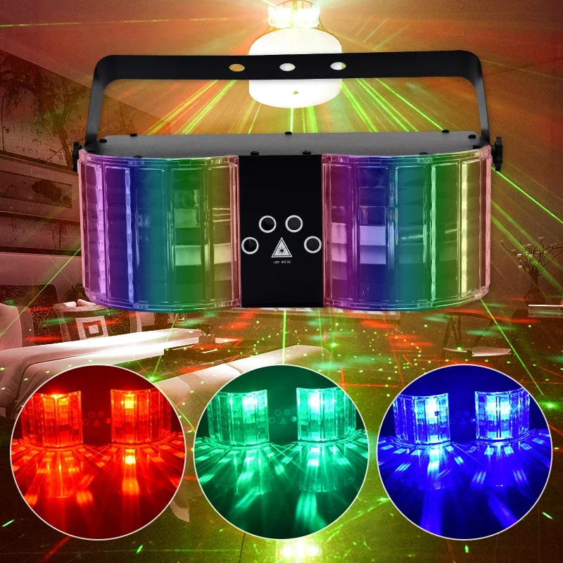 Christmas decoration luces dj strobe laser light music lamp disco beam projector led stage light holiday lighting for party club