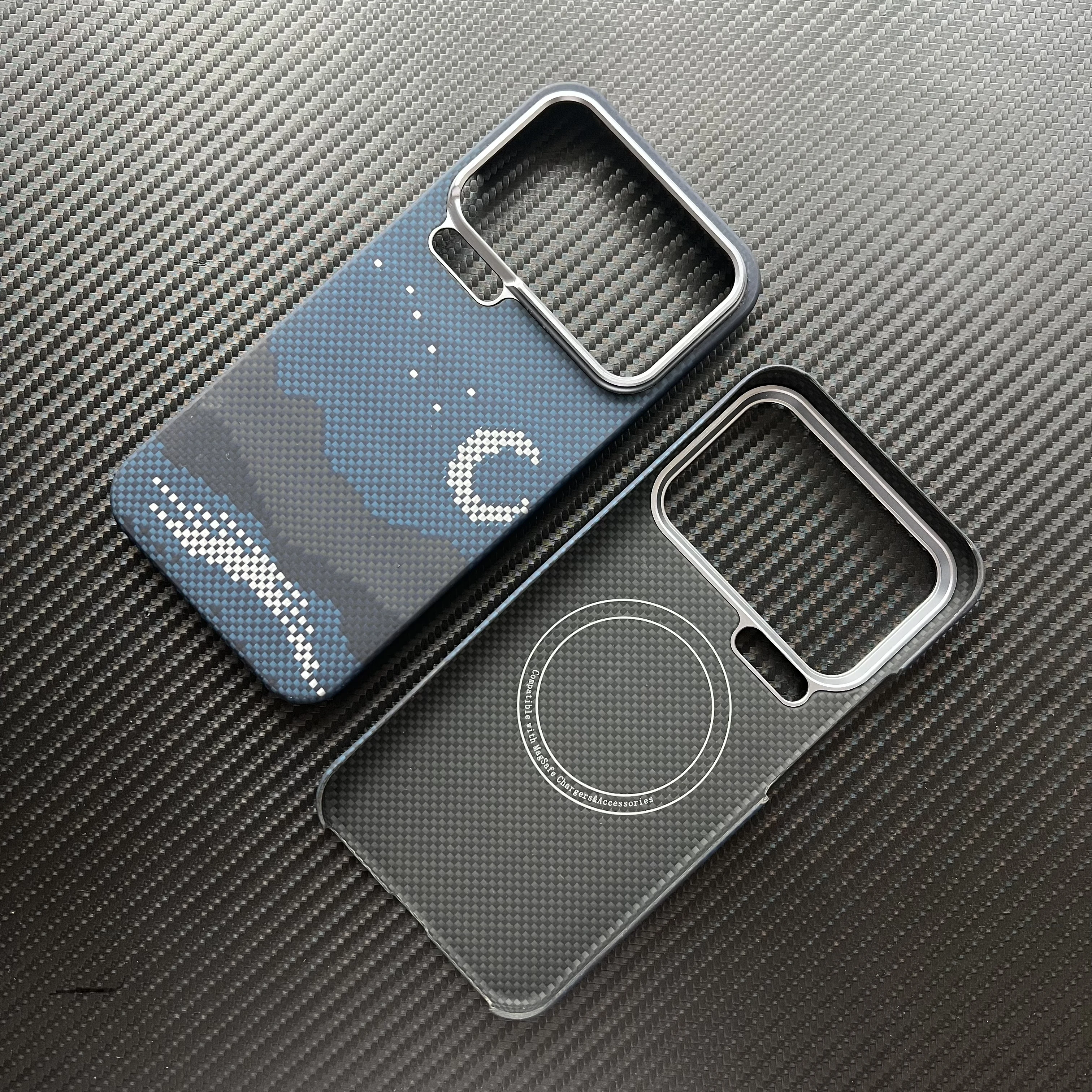 

Kevlar Aramid Fiber Magnetic Attraction Lightweight Simple Stripe Protective Case for Xiaomi 17 Mobile Phone