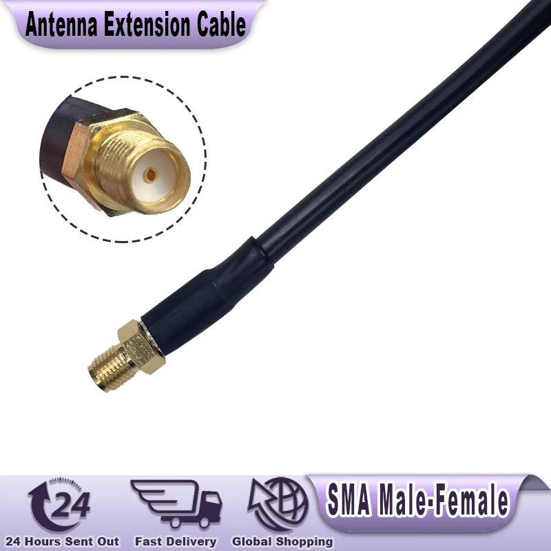 50/60/100cm Antenna Extension Cable AR-148/152 SMA Male-Female Radio Coaxial Cable For Baofeng UV-5R UV-9R UV-82 Walkie Talkie