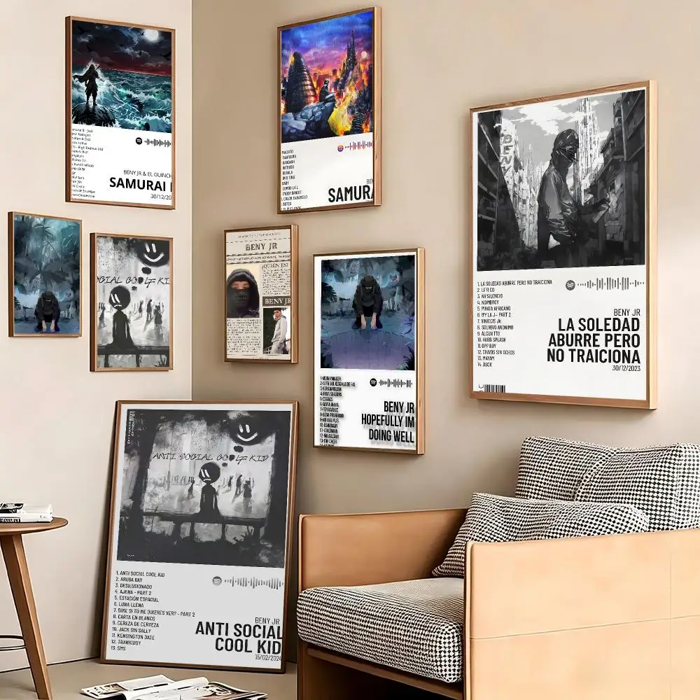 Spanish Hip Hop B-Beny Jr Poster Pegatina artistica HD autoadhesiva impermeable para salon dormitorio