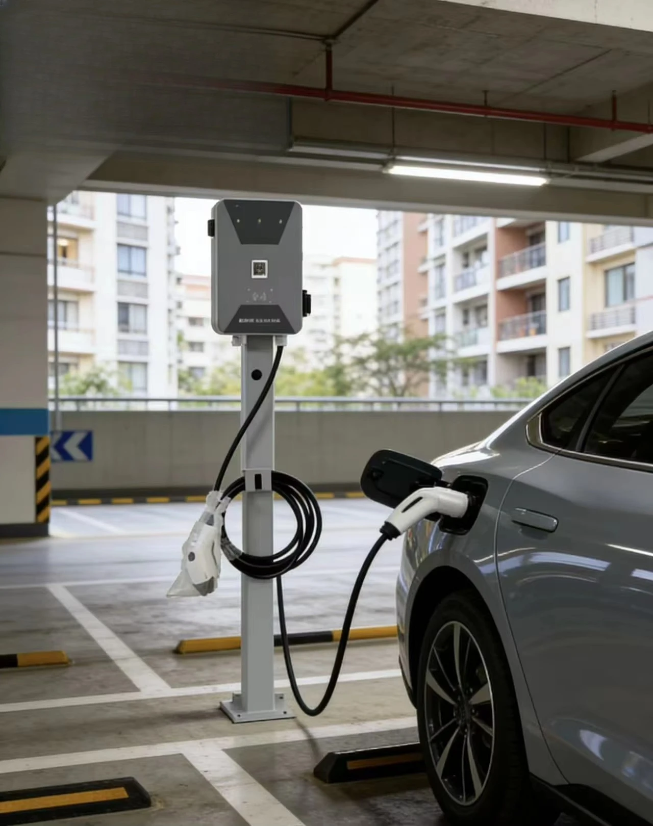 CX-A07A Smart 7kW EV Charging Station 220V 32A IP55 Ethernet/4G Connectivity Emergency Stop Full Input Output Protection Wall