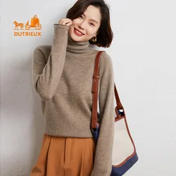 2024 Winter New Cashmere Pullover Sweater Women, Seven Needle Pile Collar Cashmere Knitted Top, Thick Warm Wool Bottoming Shirt