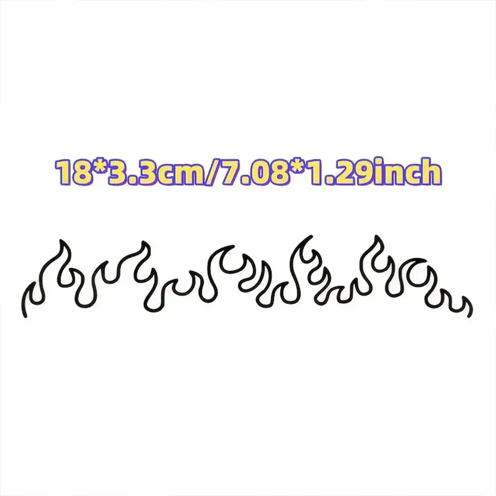 1PC Auto Rearview Mirror Waterproof Motorbike Sticker Tank Helmet Flame Design for Decoration image 6