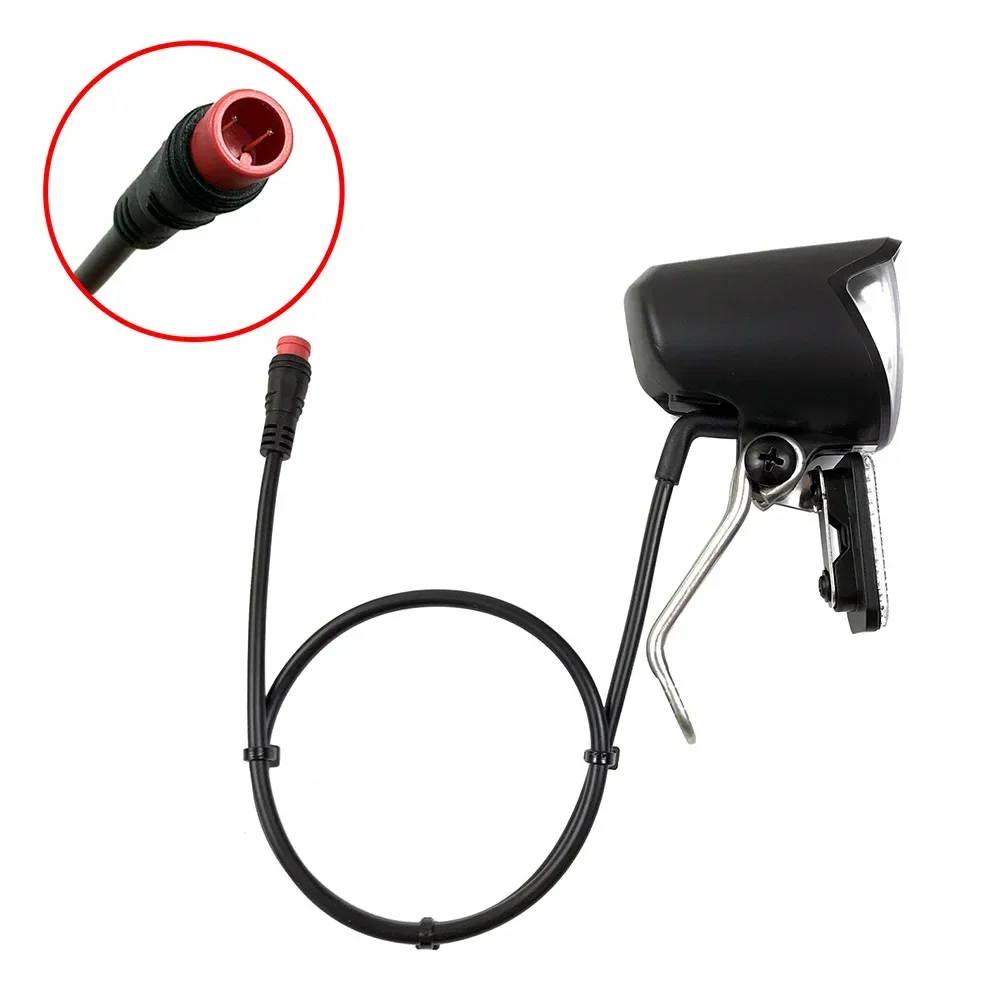 1pcs ABS E-Bike Light SM/waterproof Electric Bicycle Black 6-60V Headlight Front Lights Spotlight  Cycling Replacement Tool