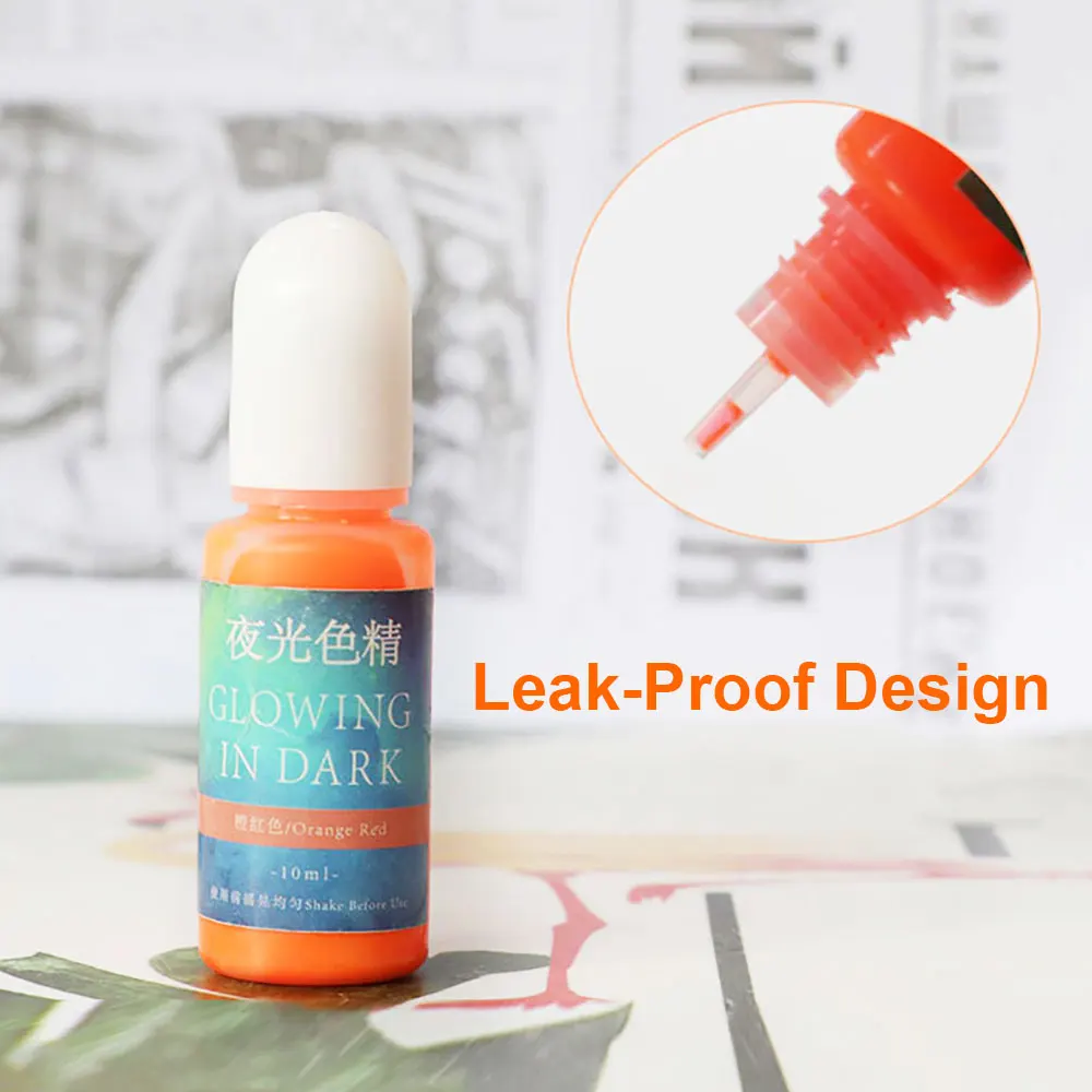 Silicone world 10ML 20 Colors Fluorescent Pigment Luminous Paint Resin Dye UV Resin Coloring Epoxy Resin Pigment for DIY Crafts - Image 5