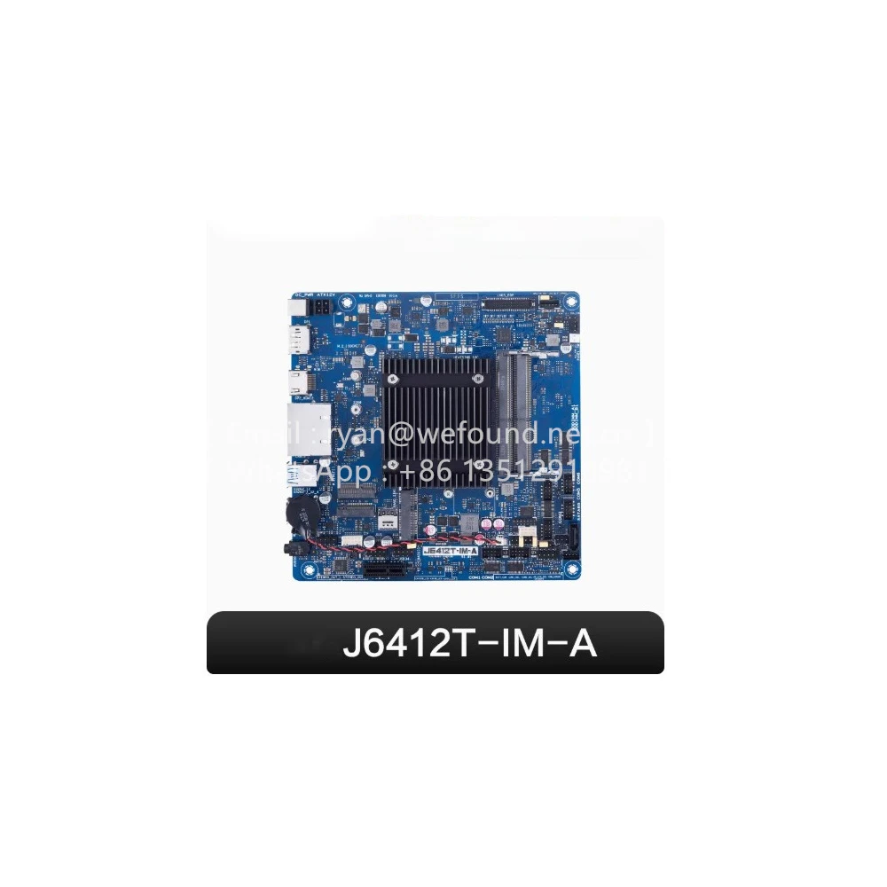 J6412T-IM-A  Fan-less thin mini-ITX motherboard for Intel Celeron Quad-Core J6412 processor, Low-power, 2 x SO-DIMM slots, HDMI,