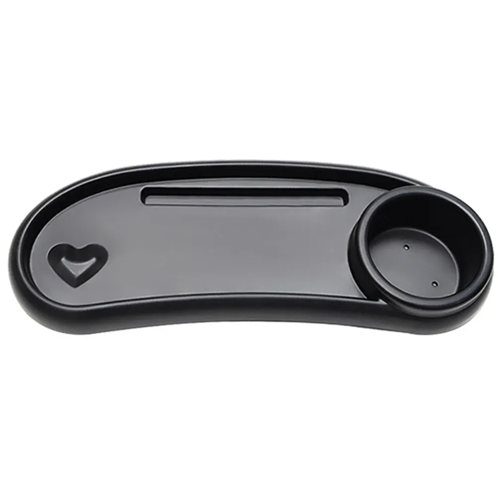 

Universal Stroller Tray with Cup Holder and Snack Compartment Removable Detachable Plastic Stroller Food Storage Tray for Pram