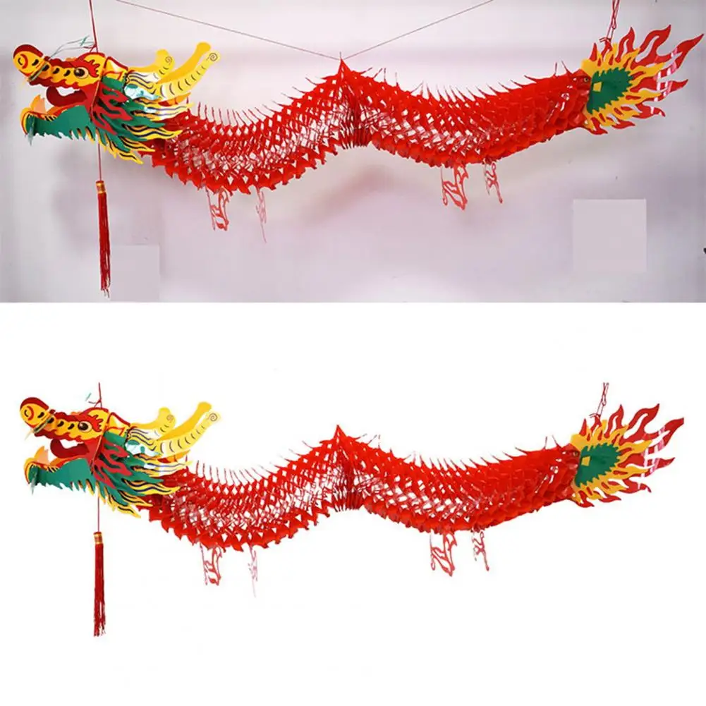 Chinese New Year Lantern Chinese Dragon Ornament Chinese Dragon Lantern with Tassel Festive for Spring for Indoor/outdoor