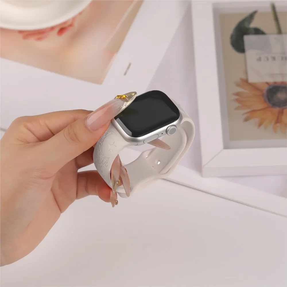 الأشرطة المحفورة ل سوار ساعة يد آبل 40 مللي متر 46 مللي متر 44 مللي متر 45 مللي متر 41 مللي متر 42 مللي متر 38 مللي متر 49 مللي متر كوريا سوار iwatch سلسلة 10 7 3 8 9 se الترا 2