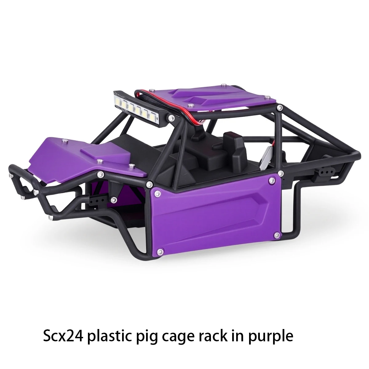 Fully upgraded series RC 1/24 SCX24 nylon tube frame car shell with roof LED light suitable for Axial C10/Wrangler/Wrangler seri