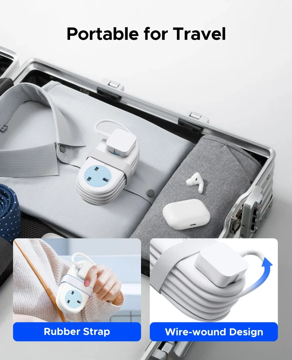 ORICO Plug Power Strip with USB Charging Ports Type C Fast Charging for UK Plug for Travel USB Charging Dock Usb Hub Smart Plug