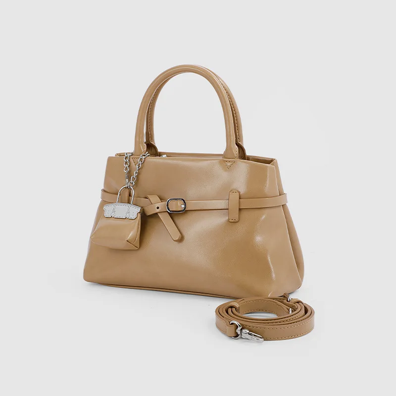 

New PU Leather Niche Design Women's Handbag Advanced Simple Versatile Small Tote Crossbody Bags Commuter Female's Shoulder Bag