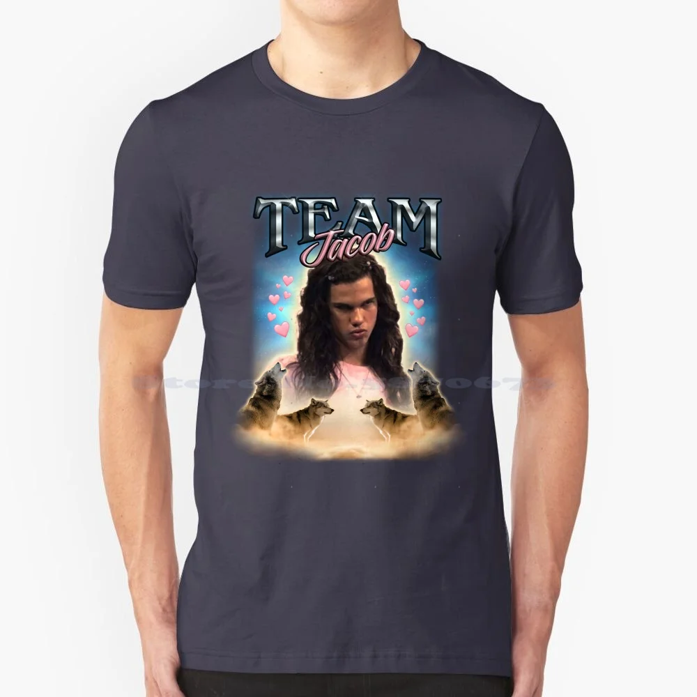 Team Jacob Twilight Cursed T Shirt 100% Cotton Tee Dash Geometry Game Geometri Music