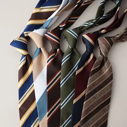 8CM Formal Striped Neckties For Men Suit Professional Gentleman Polyester Paisley Neck Tie Male Groomsman Wedding Party Cravat