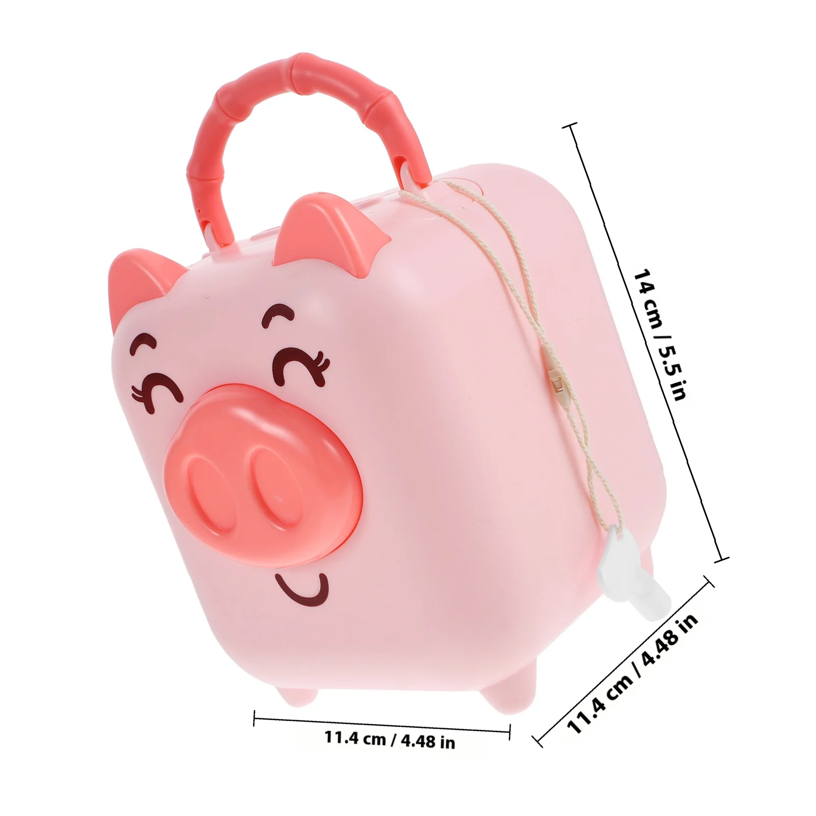 Mini varkensvormige spaarpot voor kinderen Veilige vergrendeling Munthouder Desktop Spaarcontainer Speels ontwerp Kind