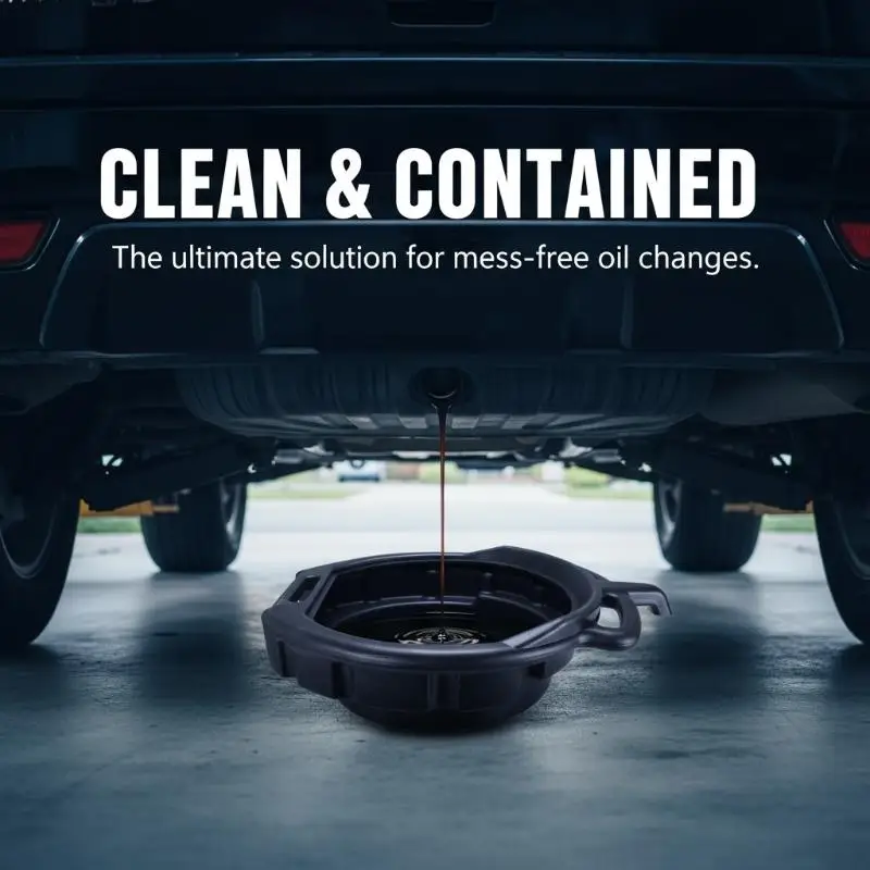 1Pcs Car Maintenance And Repairing Oil Collect Basin 10L/15L Oil Drain Pan Waste Engine Oil Collector Oil Drip Tray With Handles