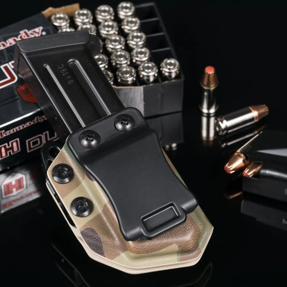Universelle 9mm/.40 Verstellbare Doppelstapel-Magazintasche, Taillenmagazinhalter IWB/OWB für Glo-ck, CZ, S&W, H&K, SIG P320, P365 – Detail 2