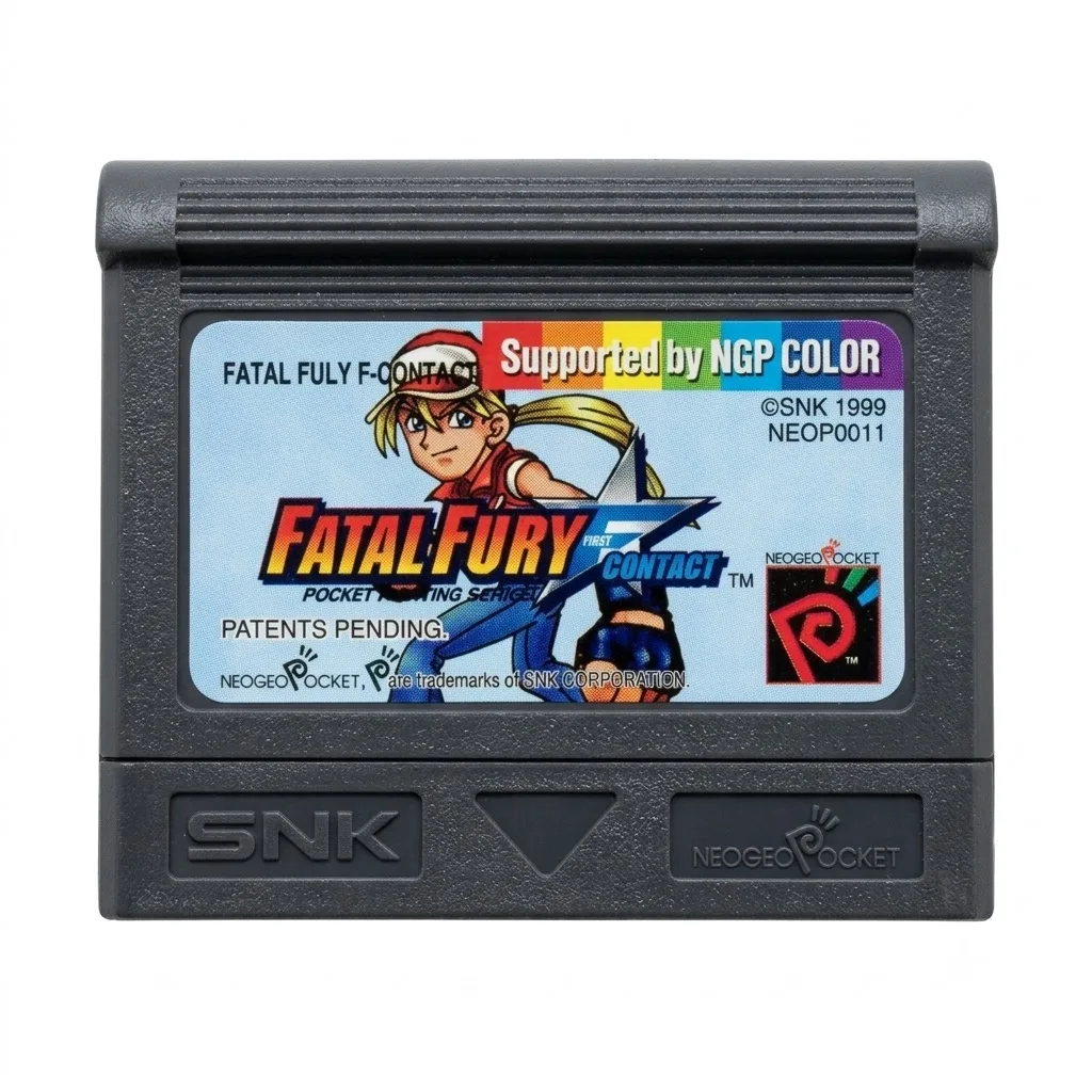 Custom Game Cartridge for NGPC, Pocket & Color- [ Fatal Fury: First Contact ] -Dual Language Support (JP/EN) -High Compatibility