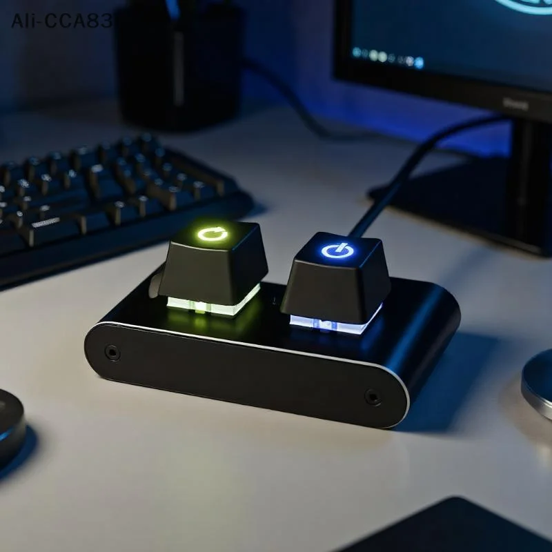 Computer Desktop Aluminium Shell Schalter Taste Desktop Host Externe Stromversorgung Power-Taste Externe Verlängerung