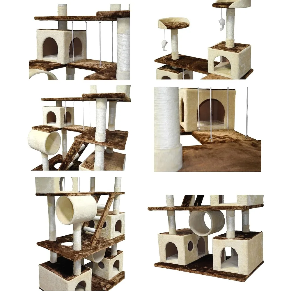 Imagem -03 - Cat Tree House com Swing Enorme Mobília com Swing 87