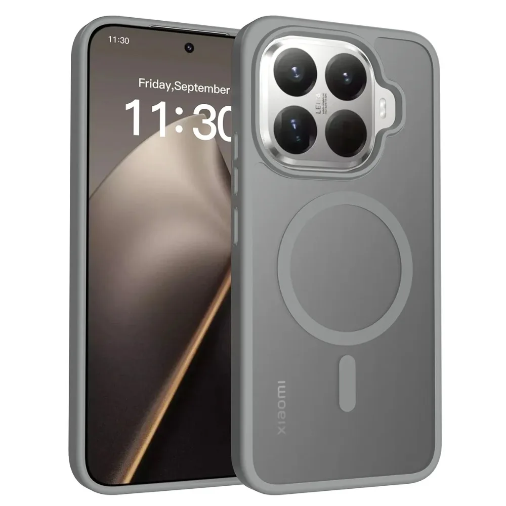 Für Xiaomi 17T 15T Pro Magnetische, matte, durchscheinende PC+TPU-Schutzhülle für MI 17 Pro Max für Magsafe Wireless Charging Cover