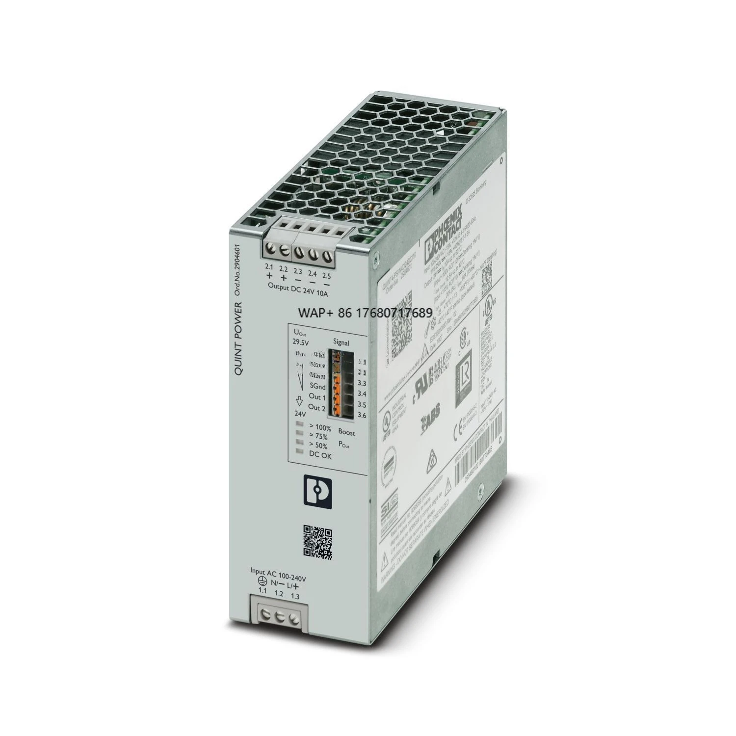 Phoenix 2904602 QUINT4-PS/1AC/24DC/20 Industry Application Switching Mode Power Supply for Electric Energy Conversion