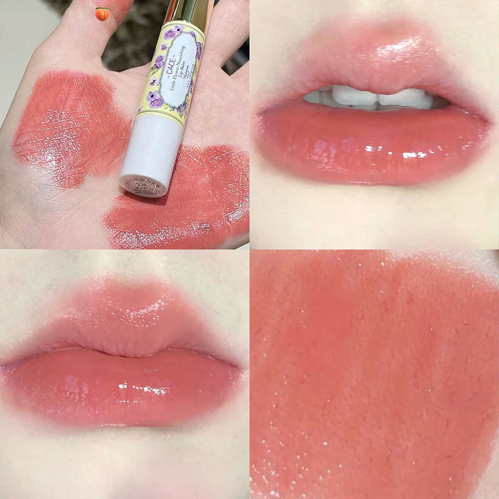 Fruit Lip Balm Color Change Batom, Natural Pêssego Lip Gloss, Hidratante Redução Lip Lines, Geléia Plump, Lip Care Cosméticos, 1Pc