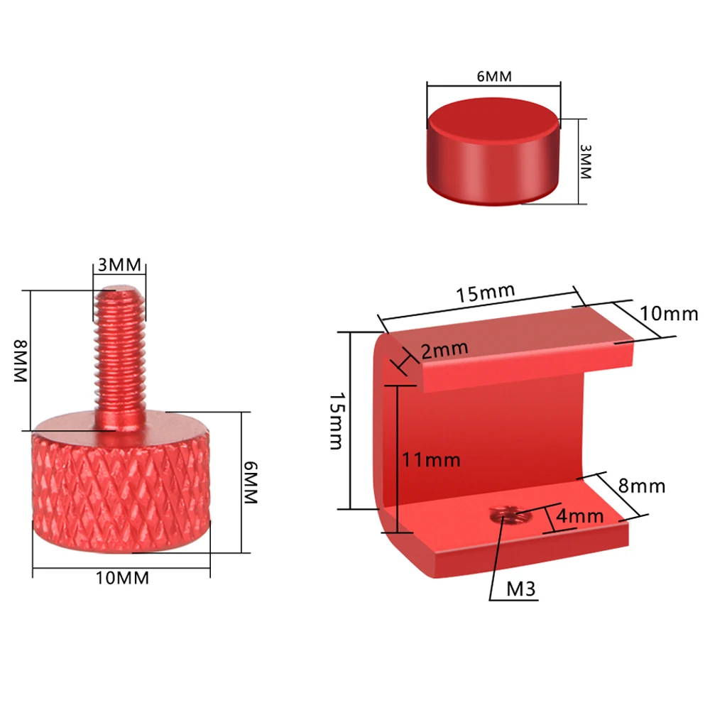 3DSWAY 4 sztuk/8 sztuk 3D Priner aluminium regulowane do łóżka klip Ender 3 Heatbed zacisk do 3D budowy drukarki platformy szkło uchwyt